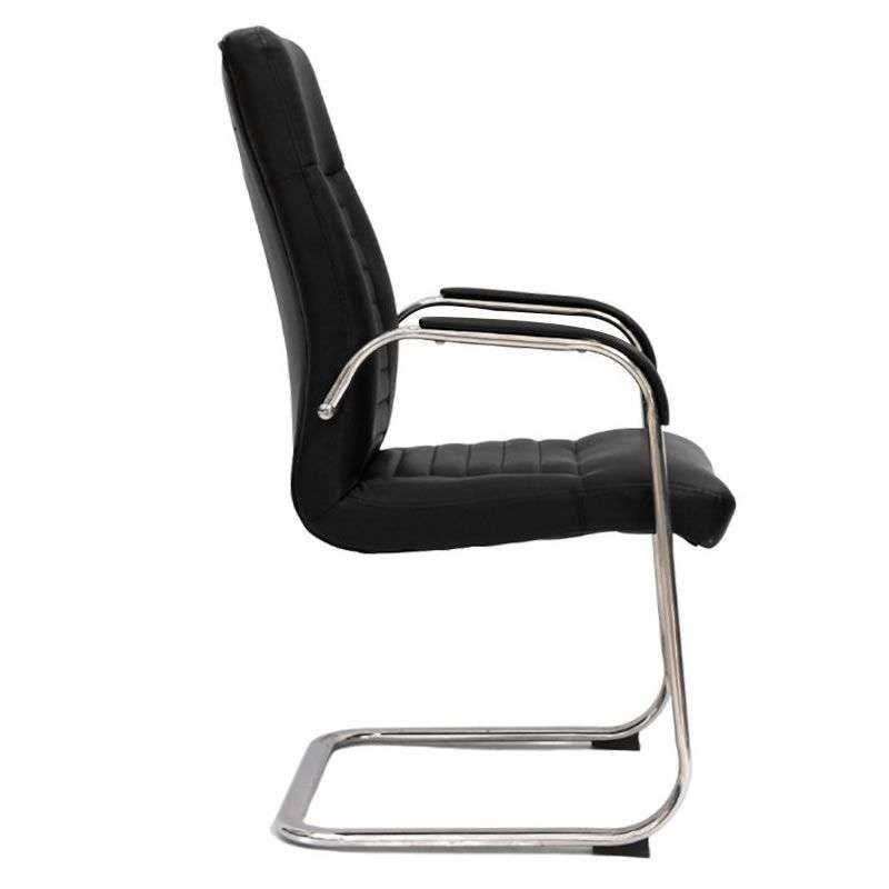 Visitor Office Chairs - Set of 2 Modern Simple Backrest - Black Colour