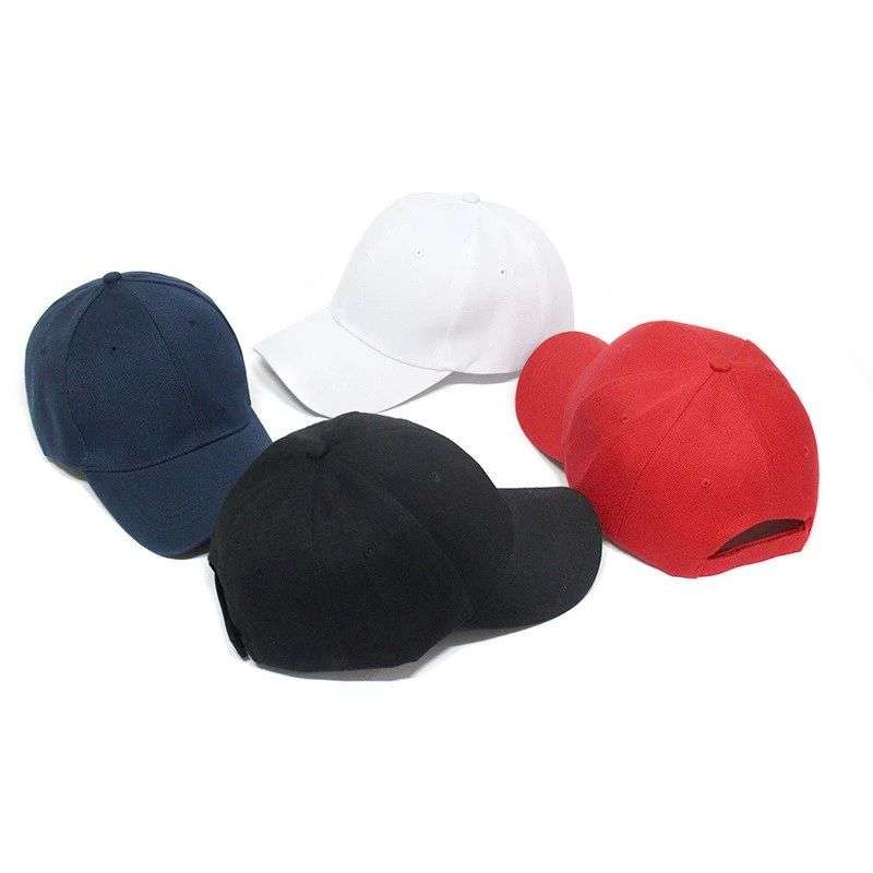 Plain Six Panel Baseball Caps, For Men and Women x 4