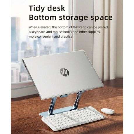 HP - Anti-Slip Laptop Stand With 360 Rotating Base - Dark Grey