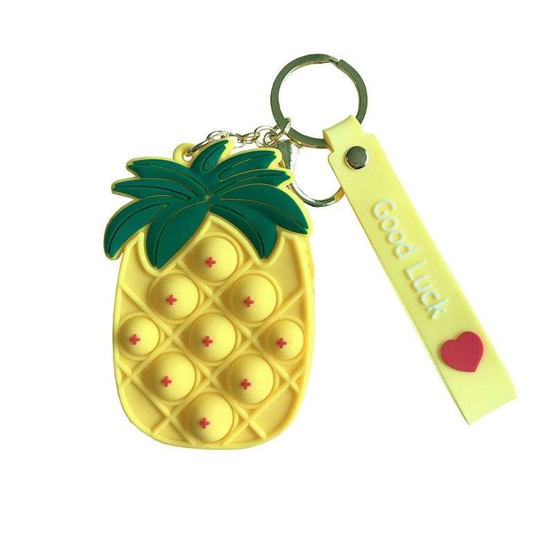 Mini Coin Purse Push Bubbles Fidget Toys For Adults Boys Girls - Strawberry