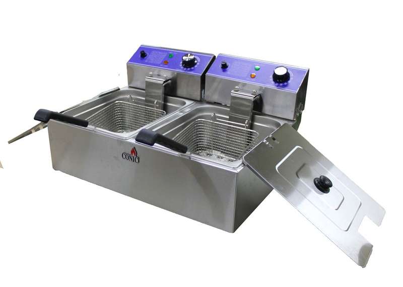 Conic 12L Two Tank Stainless Steel Electric Deep Fryer