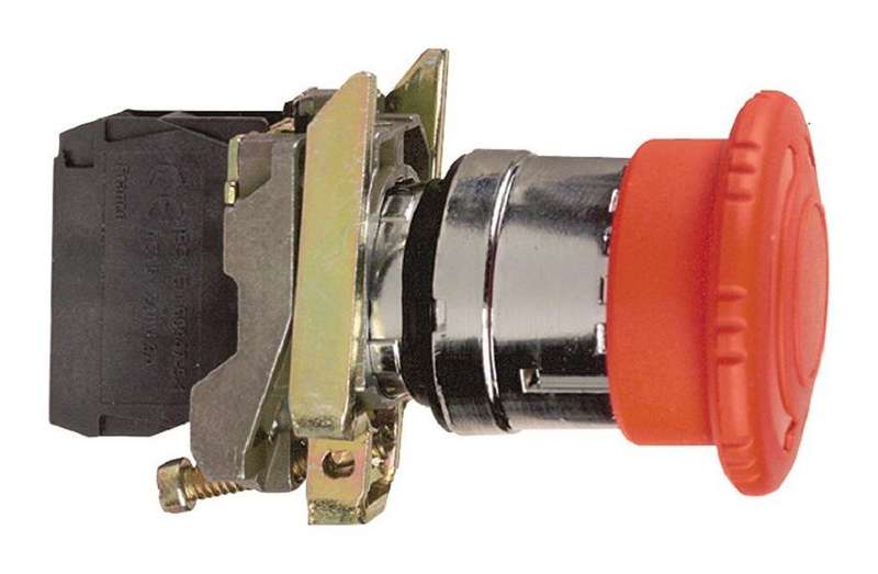 Schneider Electric (XB4BS8445) Emergency Stop Switch, SPST-NO, SPST-NC