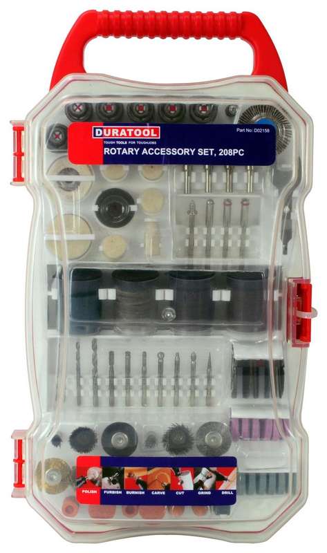 Duratool (D02158) Rotary Tool Set, 208 Piece