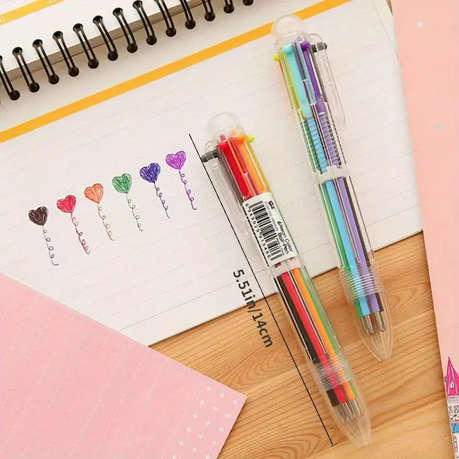 6-in-1 Multi-Colour Pen