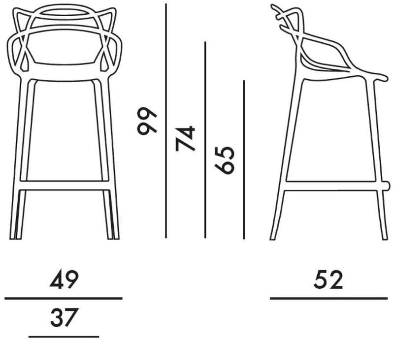 Bar Stool - Plastic 2pack White