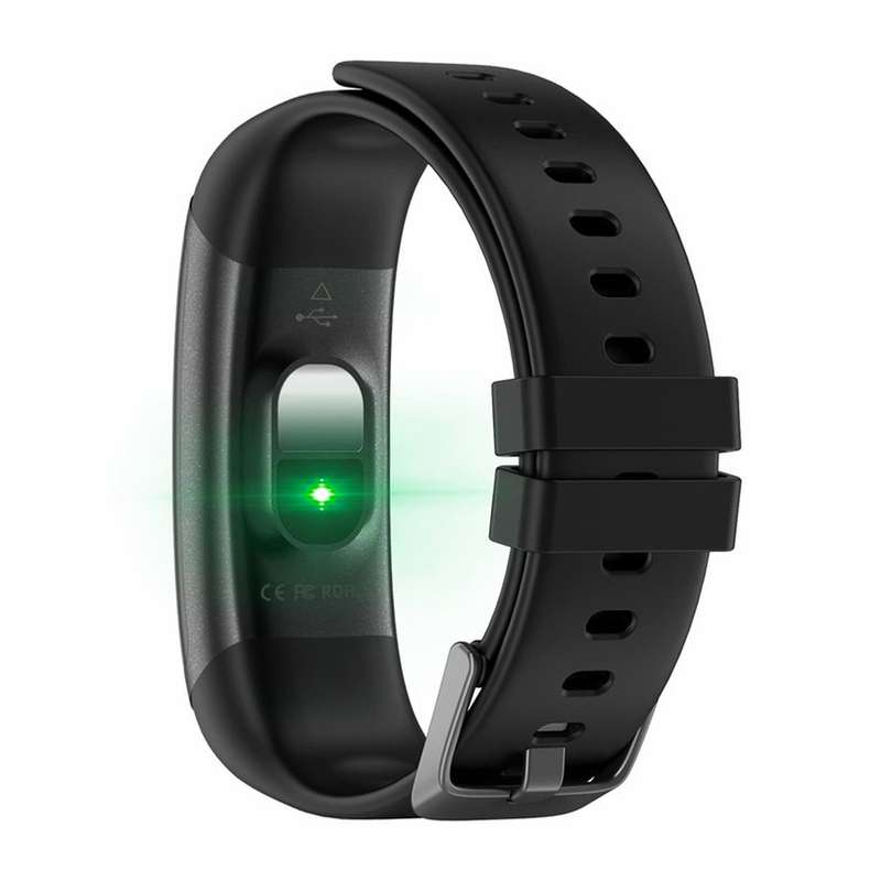SWEG® Sport Fitness Activity Tracker With Heart Rate Monitor T4 Smart Watch - Black