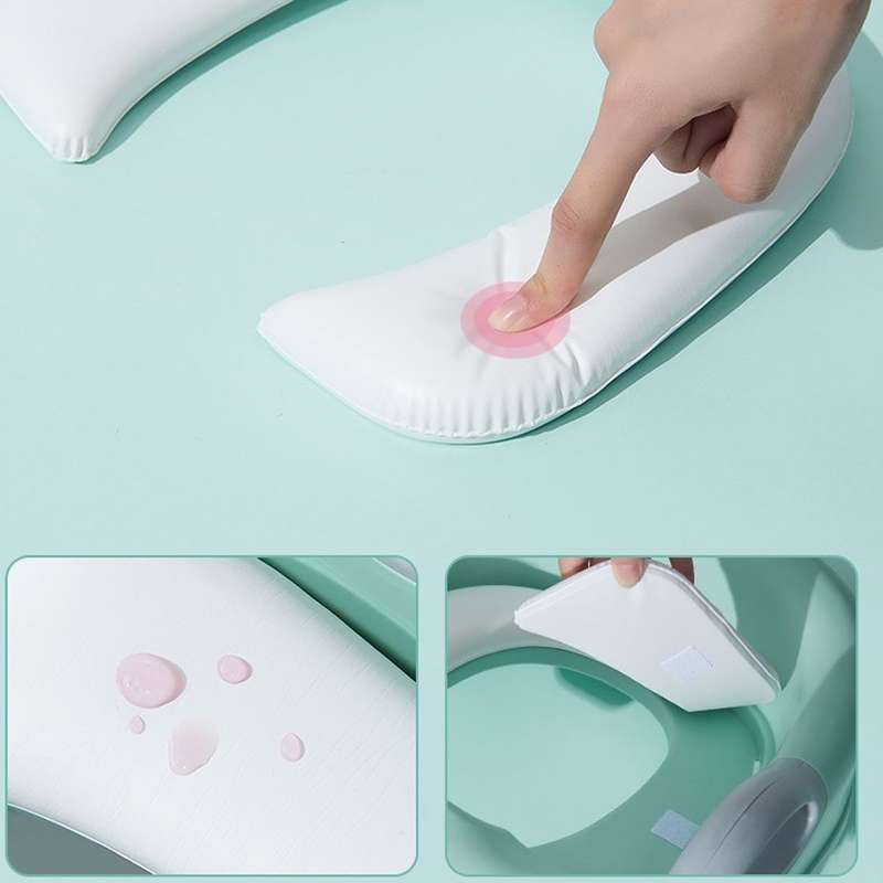 Foldable Children Potty Training  Toilet Seat Ladder Step With Soft  PU Pad