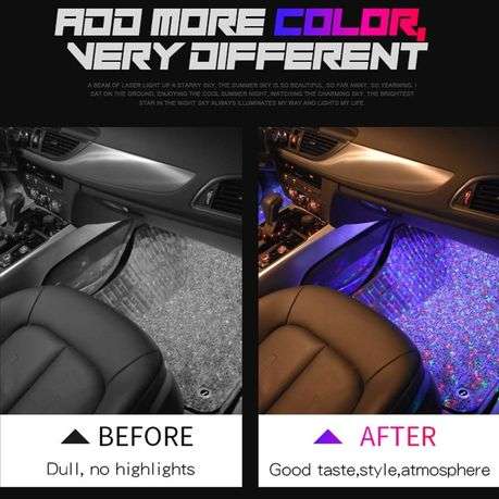 LED Interior Lamp Starlight Of Car Seat Bottom