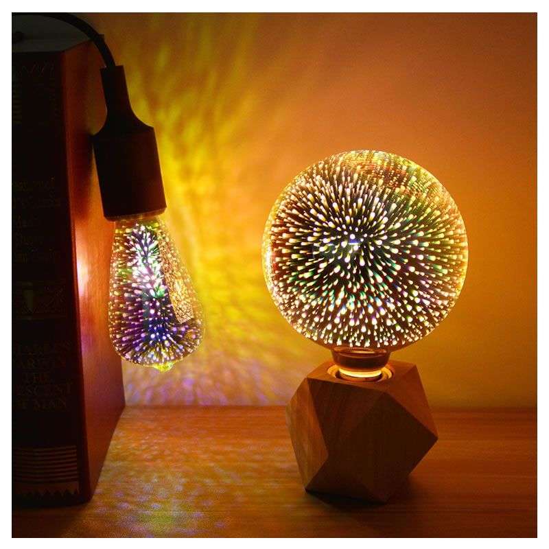 Set of 2 3D 4W Fireworks Bulb