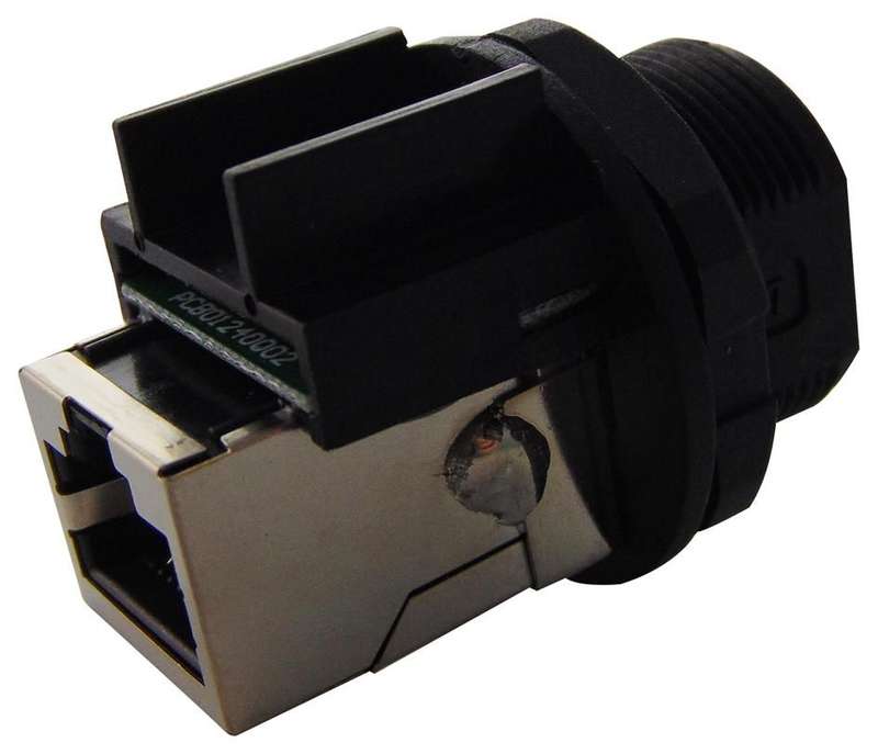 L-Com (WPRJ-FTCAT5E) In-Line Adapter, IP67, RJ45, RJ45