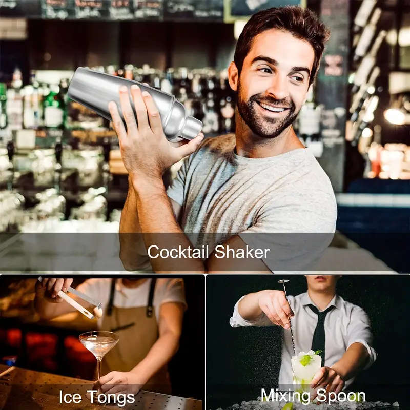 12 - Piece Stainless Steel Cocktail Shaker Bar Set