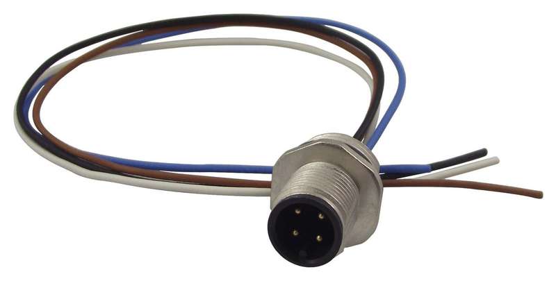 Binder (09-3431-00-04) Sensor Connector, Male, 4 Positions, Screw Pin
