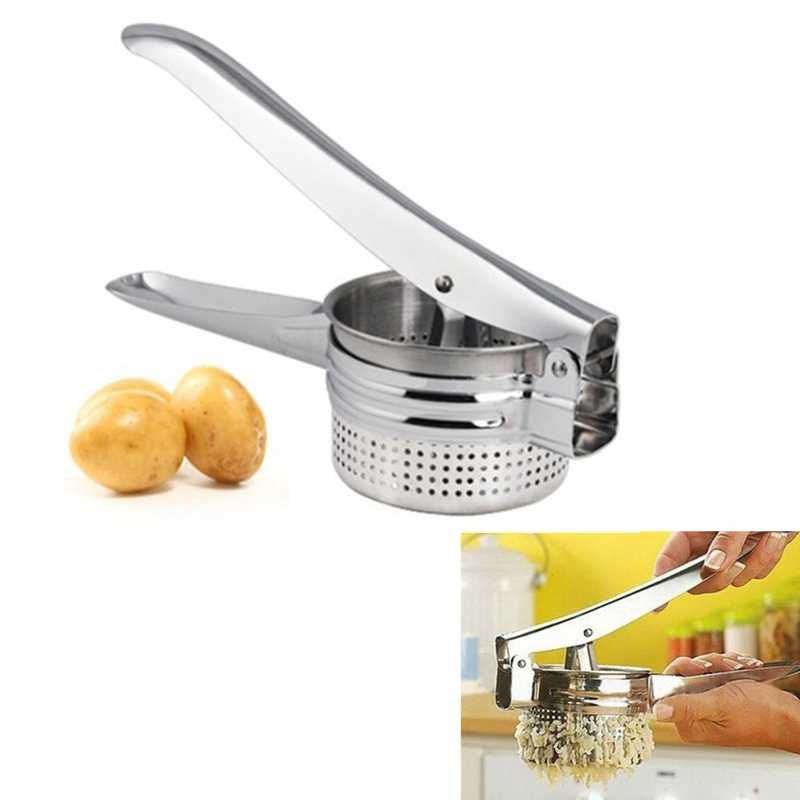 Kitchen Multifunctional Manual Potato Masher - Silver