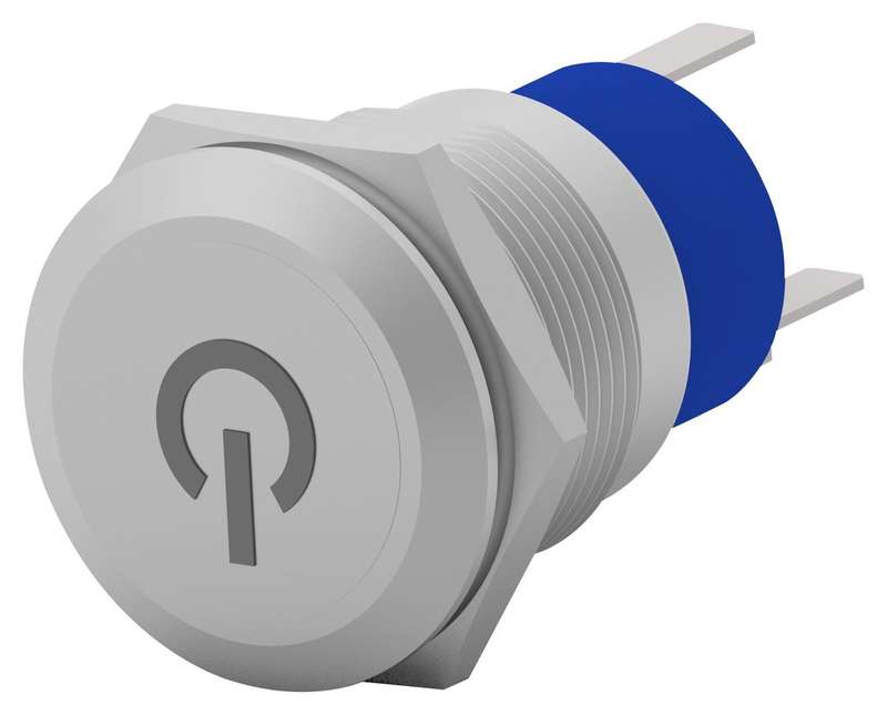 Alcoswitch (AV1911PG12Q04) Vandal Resistant Switch, AV19, 19 mm