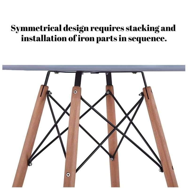 Dining Tables - Round Wooden - Grey Colour