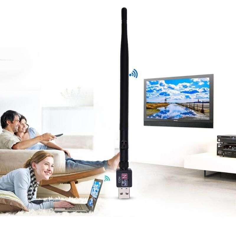 Wi-Fi Adapter 300Mbps Antenna PC Laptop USB Wi-Fi Receiver