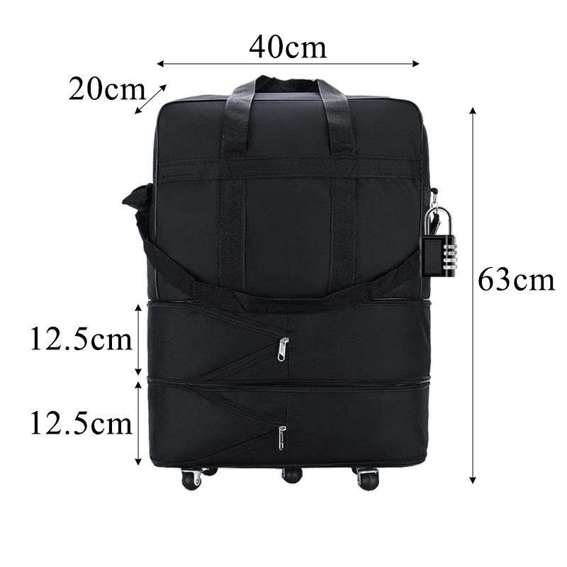 Expandable Foldable Luggage Suitcase With Wheels Rolling Travel Bag Small