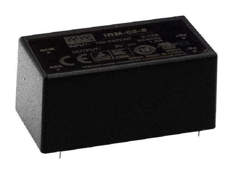 Mean Well IRM-05-5 AC/DC PCB Mount Power Supply (PSU), ITE, 1Output,5 W