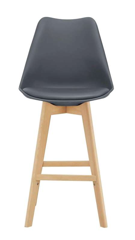Modern and Stylish Padded Bar Stool - Black