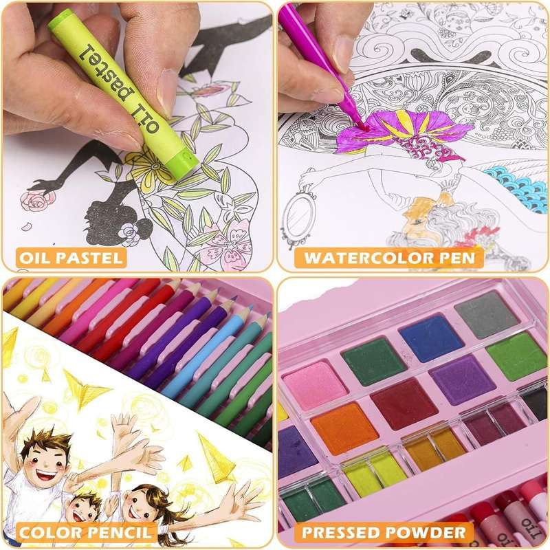 Mega 208 Piece Art Set - Pink
