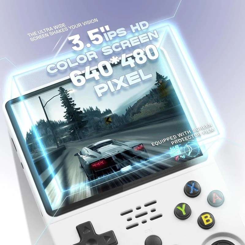 R36S - Retro Handheld Gaming Console With Multiple Simulators - White