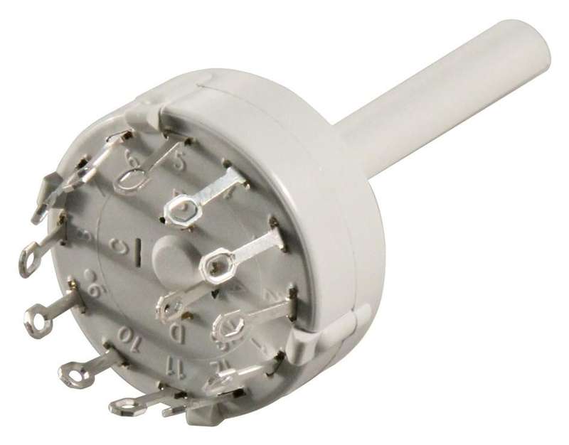 Lorlin (CK1024) Rotary Switch, 12 Position, 1 Pole, 30 °, 150 mA, 250 V, CK