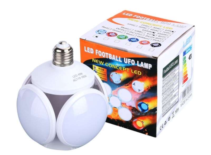 Rechargeable LED Folding Football UFO Lamp / Light E27 base Screw 30w