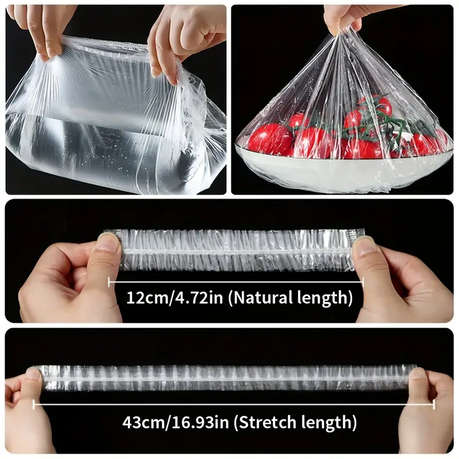 100pc Large Disposable Food Covers & Kitchen Bag