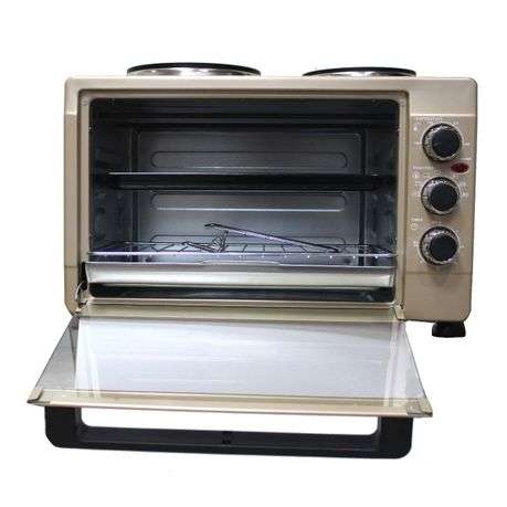 32L Mini Kitchen Stove with Two Solid Cooking Plates & Shutoff Timer 3300W (PLEASE READ DESCRIPTION)