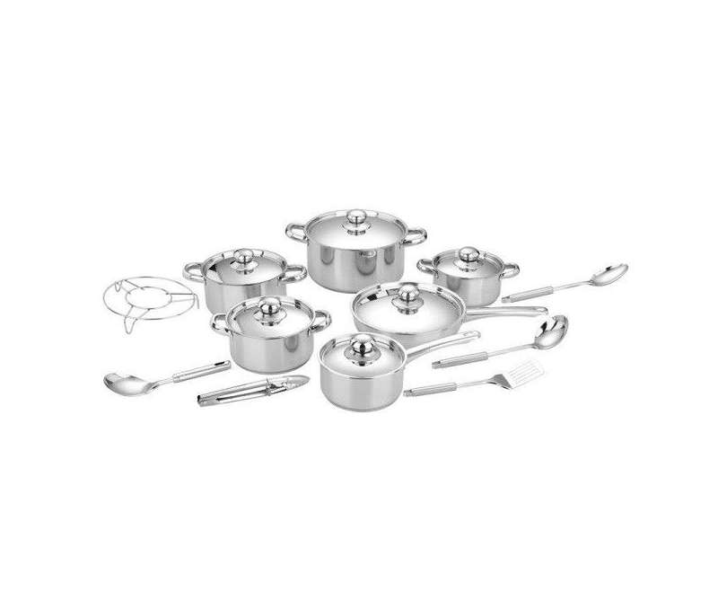 18 Piece Stainless Steel Cookware Set