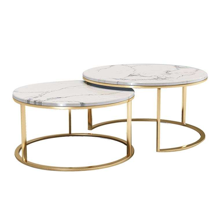 Marble Top Nesting Coffee Tables - 2 Pack