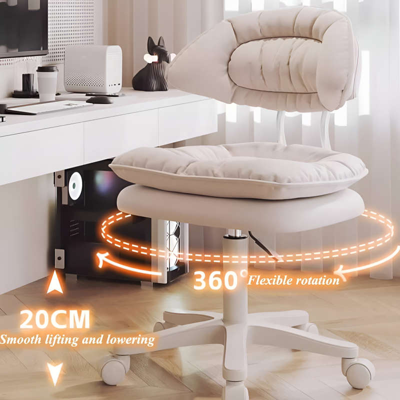 Ergonomic Hairdressing and Makeup Leather Swivel Cushion Chair
