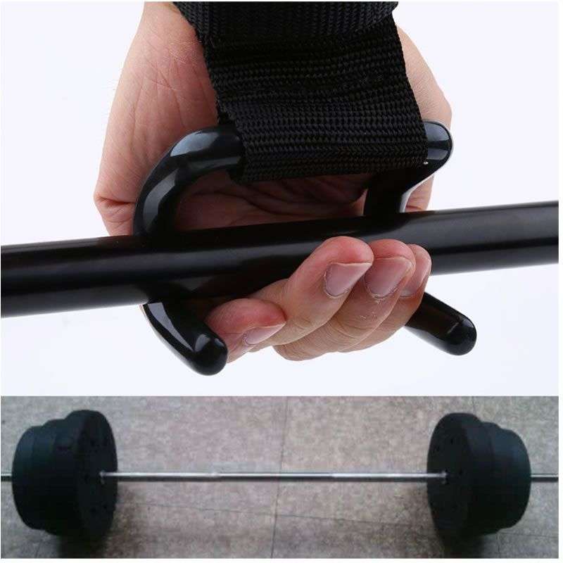 Weight Lifting Hooks with Wrist Straps TJ-6 x 2