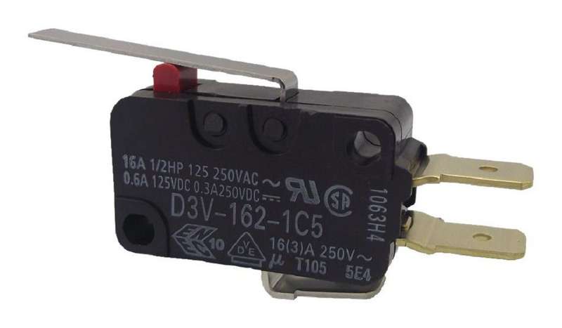Omron (D3V-162-1C5) Microswitch, Miniature, Hinge Lever, SPDT