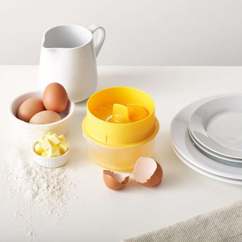 Egg Yolk Catcher Yolk Seperator with collecting base - Holds 6 Eggs