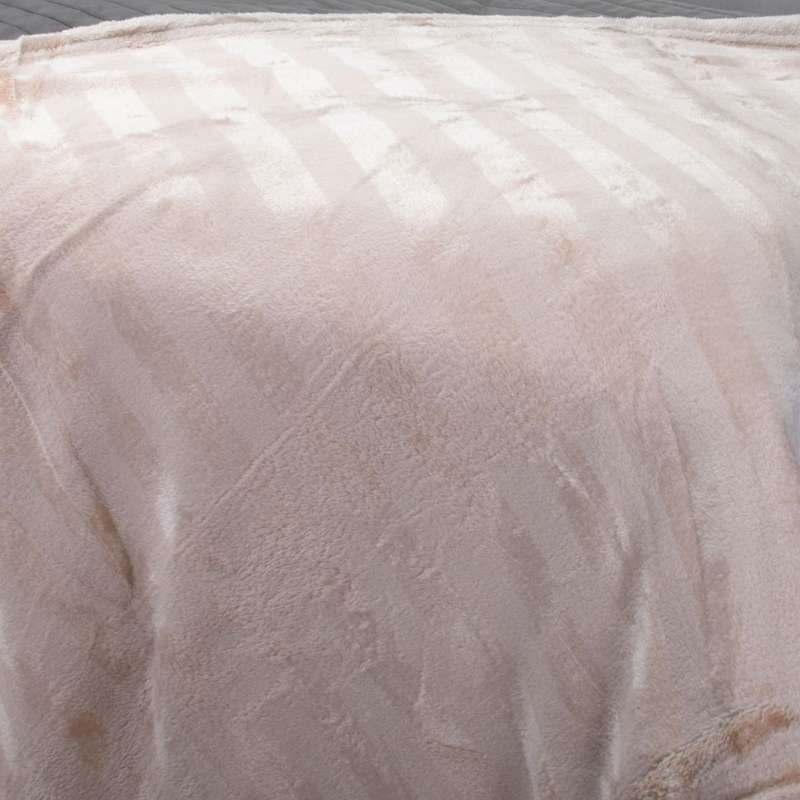 FLEECEX Lightweight Summer Fleece Blanket & Throw-Beige