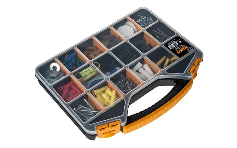 MANO 13" Adjustable 18 Compartment Plastic Storage Organizer