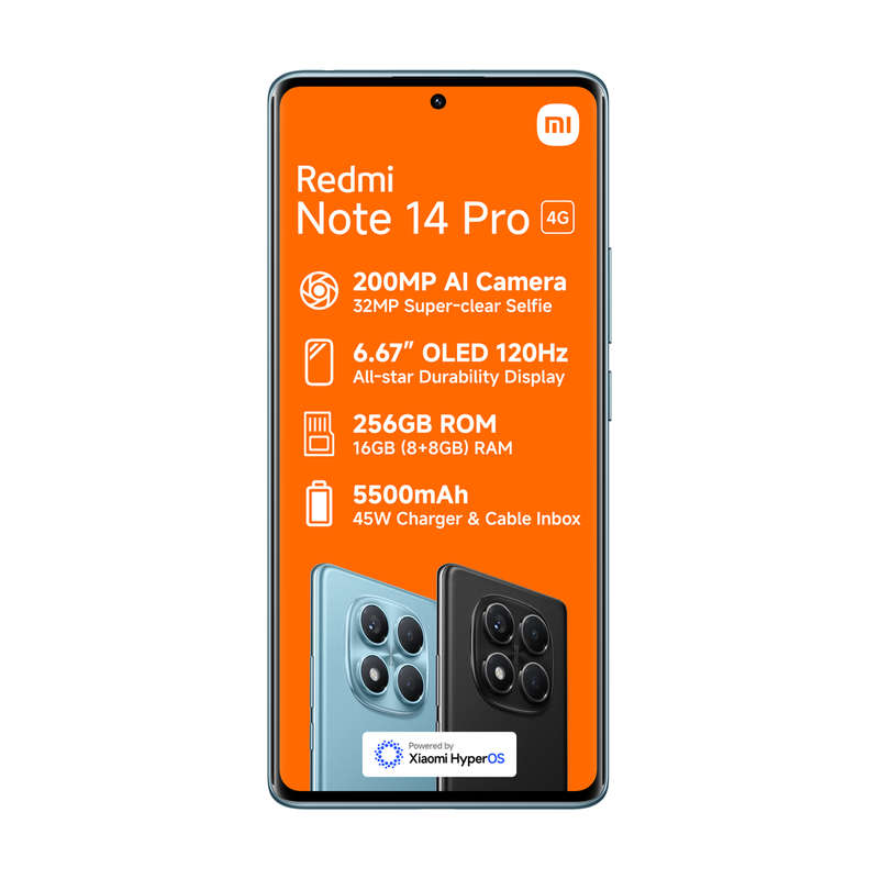 Xiaomi Redmi Note 14 PRO Smartphone - Mix color  (8+8GB RAM + 256GB)