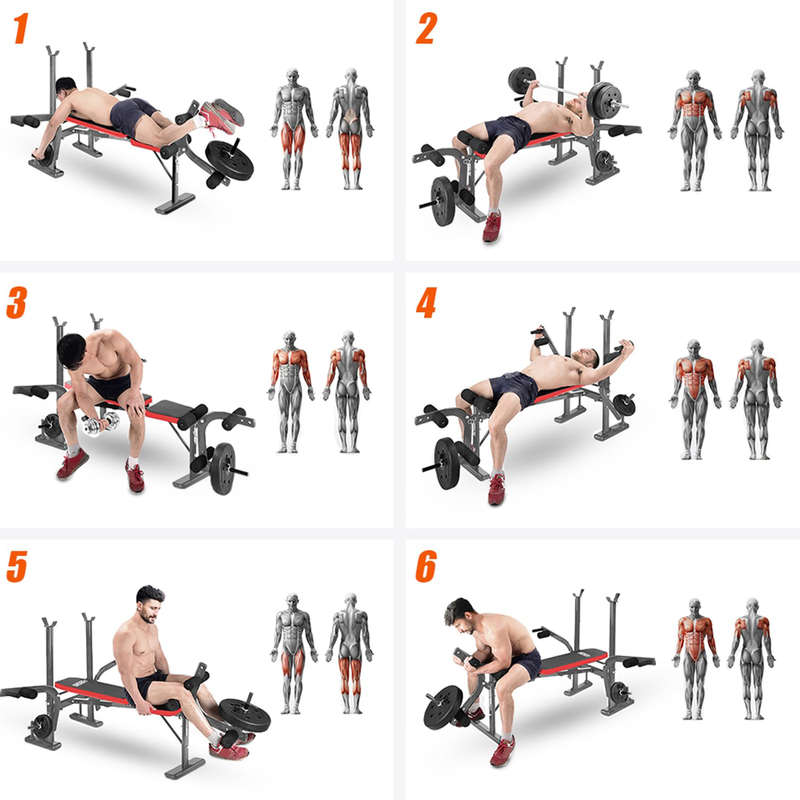 Adjustable Foldable Multi-Functional Weight Bench Weight Lifting Bench