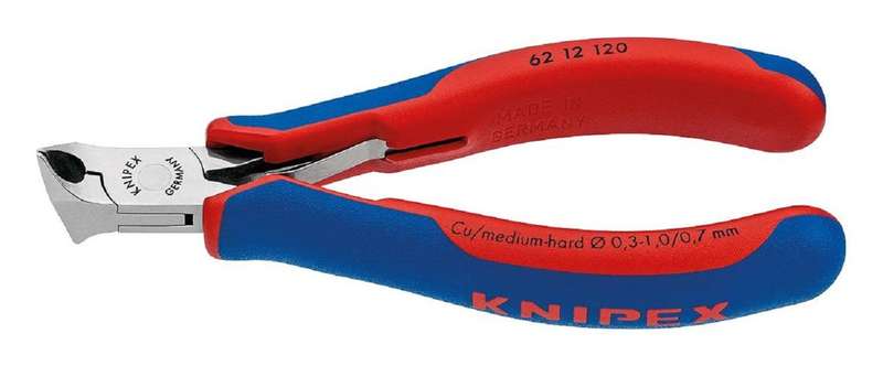 Knipex (62 12 120) Cutter, Oblique, 120 mm, Edge, 1 mm, 58°
