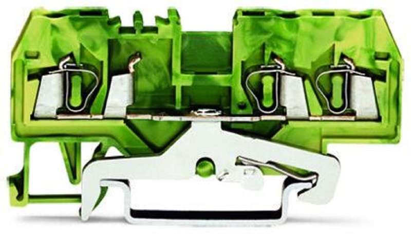 Wago (280-687) DIN Rail Mount Terminal Block, 3 Ways, 28 AWG, 12 AWG