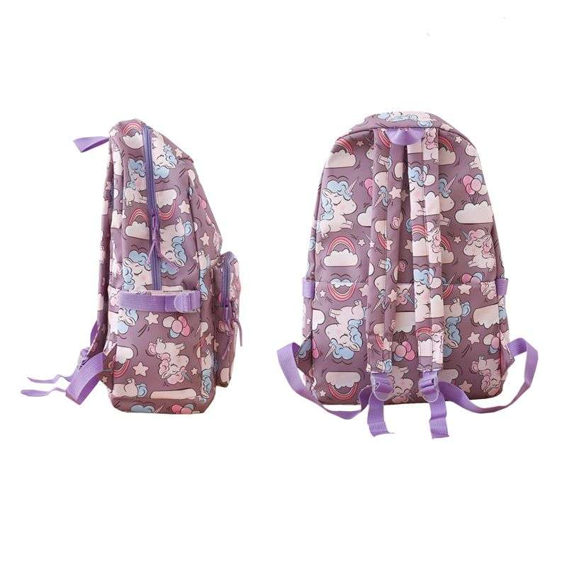 Unicorn Girls School Backpacks With Lunch Bag and Pencil Case - Blue