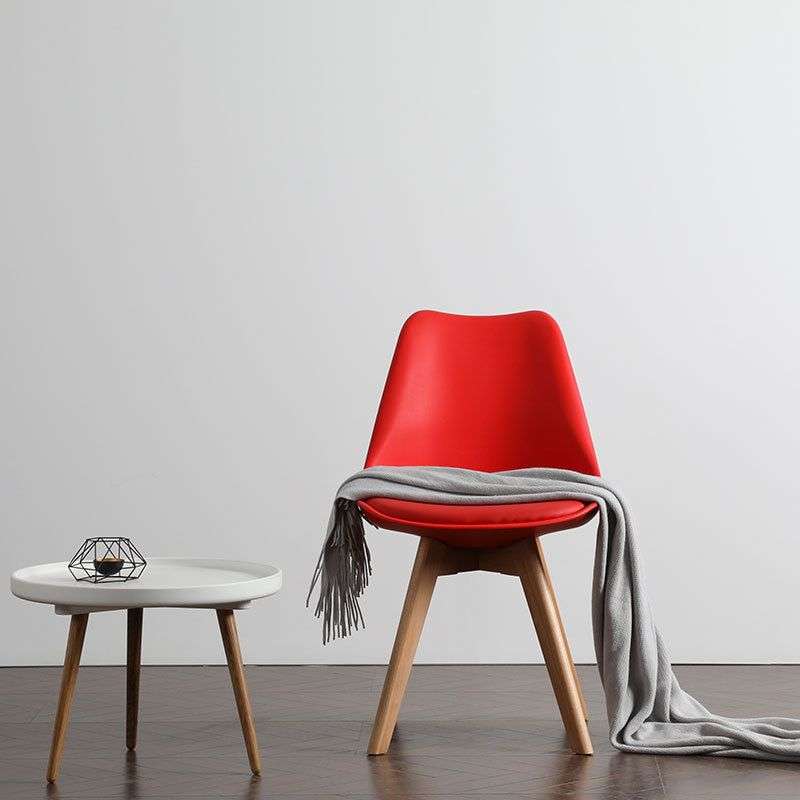 Dining Chair Set of 2 padded seat - Red Colour