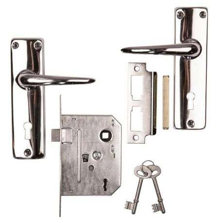 Carbon Mortice Lock Set