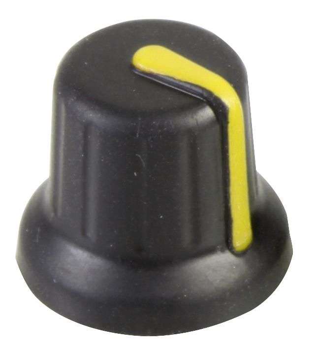 Multicomp Pro (CR-BA-2C6-180D) Knob, D Shaft, 6 mm, Plastic