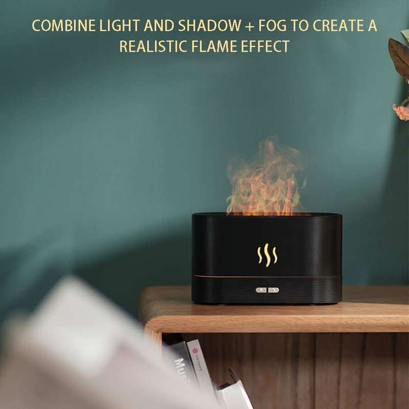 Simulation Flame Light Aromatherapy Diffuser - White