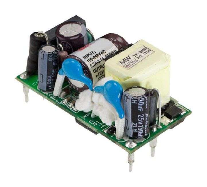 Mean Well, AC/DC Open Frame Power Supply(PSU),1 Output, 10W, MFM-10-15