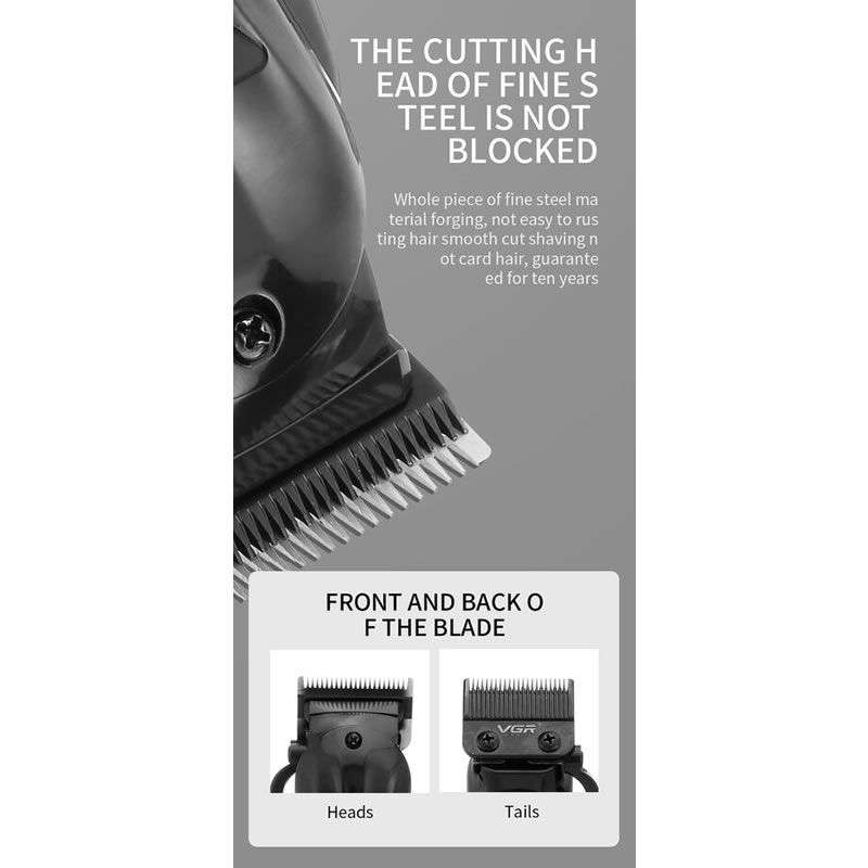 2500mAh Rechargeable Hair Clipper For Men With LED Display V-051