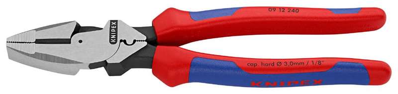 Knipex (09 12 240) Plier, Linesman, Cutting, 240 mm Length