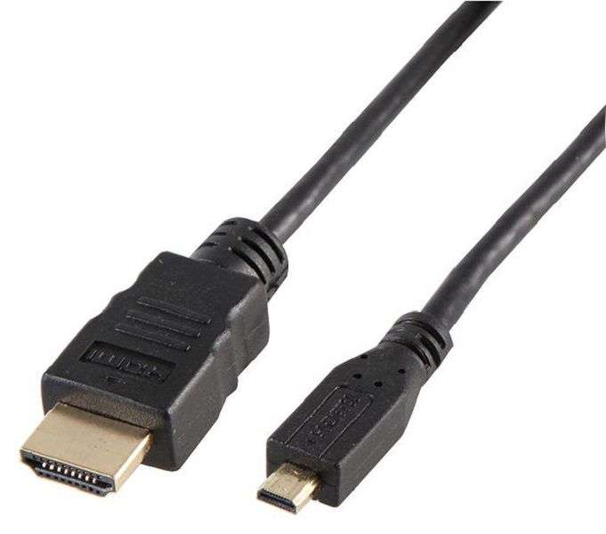 Pro Signal (PSG03806) HDMI A Plug, Micro HDMI D Plug, 1m, Black